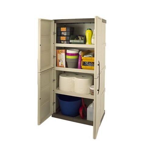 ARMADI PLASTICA 2 ANTE CON RIPIANI CM 70x39x172h