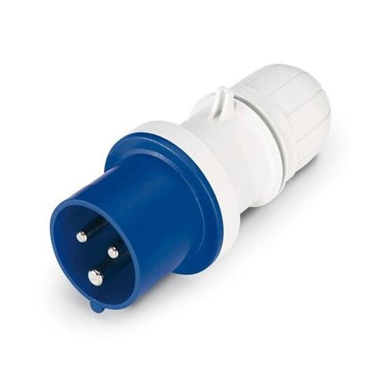 SPINA VOLANTE INDUSTRIALE IP44 2P + T 230 V 16A BLU