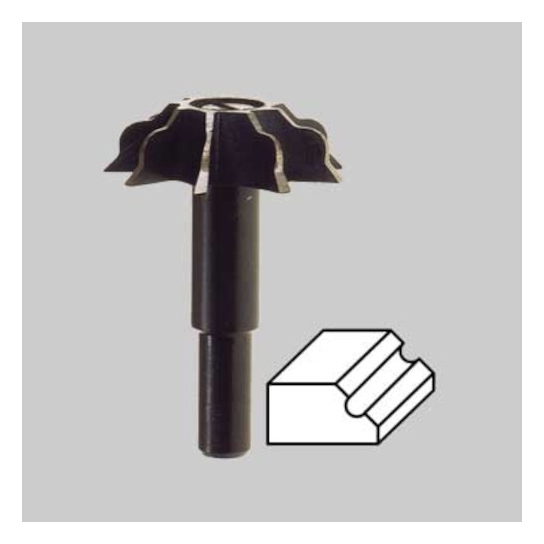 FRESA PER PROFILO MEZZO TONDO INTERNO 45° ART.360.00 PG PROFESSIONAL FRESA PER PROFILO MEZZO TONDO INTERNO 45° ART.360.00 PG PROFESSIONAL