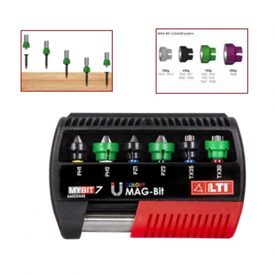 INSERTI PROFESSIONALI MAG-BIT COLOUR MIX PH/PZ/TX PEZZI 6 + PORTA INSERTO LTI INSERTI PROFESSIONALI MAG-BIT COLOUR MIX PH/PZ/TX PEZZI 6 + PORTA INSERTO LTI