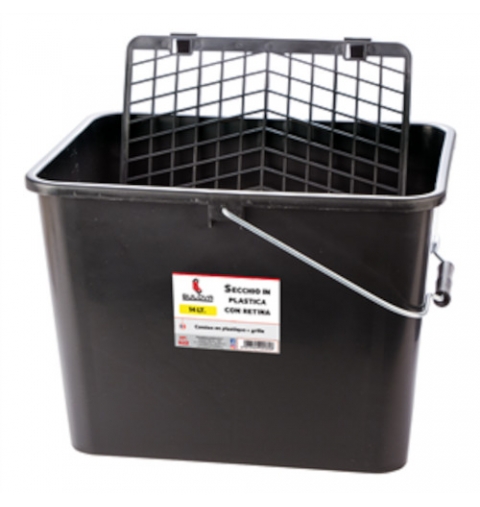 SECCHIO PLASTICA GRADUATO CON RETE LT 16 BULOVA