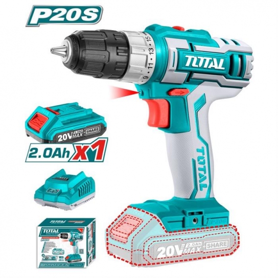 TRAPANO AVVITATORE BATTERIA 20V 45 NM INDUSTRIAL TOTAL TRAPANO AVVITATORE BATTERIA 20V 45 NM INDUSTRIAL TOTAL