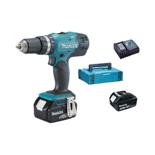 TRAPANO AVVITATORE PERCUSSIONE BATTERIA VOLT 18X2 AH 3,0 + VALIGIA MAKITA