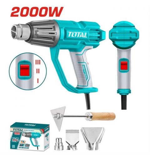 PISTOLA TERMOSOFFIATORI VOLT 230 WATT 2000 CON ACCESSORI TOTAL