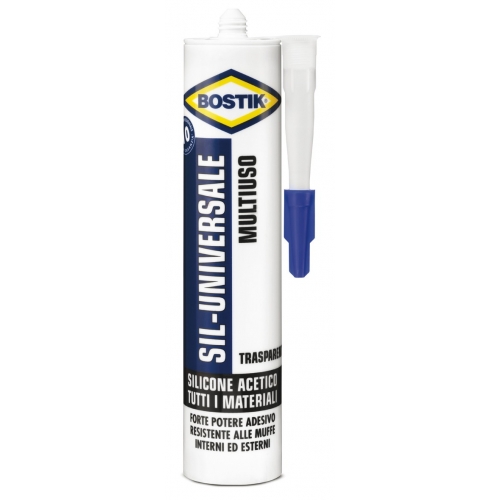 SILICONE TRASPARENTE ACETICO UNIVERSALE ANTIMUFFA NPBN BOSTIK