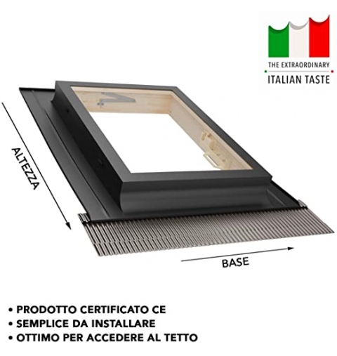 FINESTRA TETTO STAR PLUS CM 45X55 TESTA DI MORO