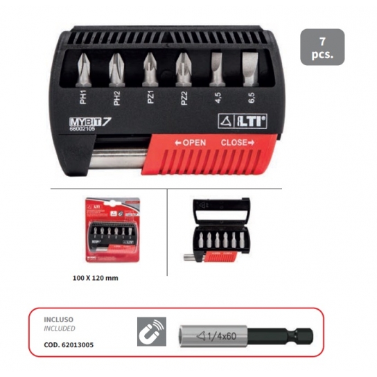 INSERTI MYBIT 7 ESSENTIAL MIX PH/PZ/TG PEZZI 6 + PORTA INSERTO LTI INSERTI MYBIT 7 ESSENTIAL MIX PH/PZ/TG PEZZI 6 + PORTA INSERTO LTI