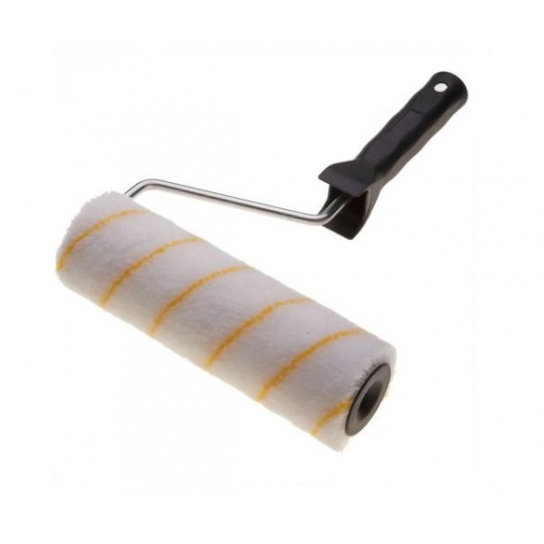 RULLO NYLON BIANCO A RIGHE GIALLE CM 20 Ø 43 MM RULLO NYLON BIANCO A RIGHE GIALLE CM 20 Ø 43 MM