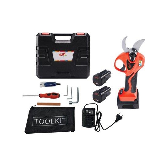 FORBICI POTA BATTERIA EASYCUT REX STARS VOLT 16,8 AH 4,0+2,0 MM 25/32 + VALIGIA FORBICI POTA BATTERIA EASYCUT REX STARS VOLT 16,8 AH 4,0+2,0 MM 25/32 + VALIGIA