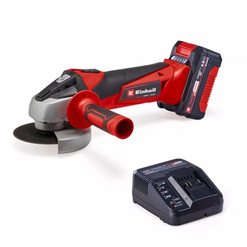 SMERIGLIATRICE ANGOLARE A BATTERIA TC-AG 18/115 LI CON 1 BATTERIA 4 AH E CARICABATTERIE VOLT 18 X-CHANGE EINHELL