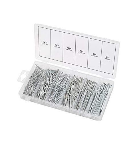 ASSORTIMENTO COPIGLIE IN ACCIAIO DA PEZZI 280