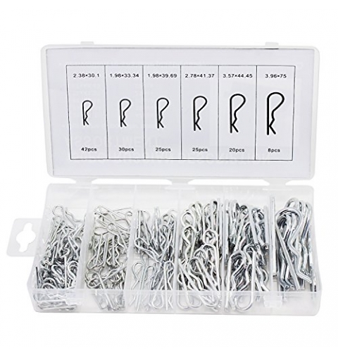 ASSORTIMENTO COPIGLIA SPINA ELASTICA IN ACCIAIO DA PEZZI 150