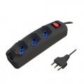 MULTIPRESA CON INTERRUTTORE CON CAVO 10/16 AMPERE PRESE SCHUKO