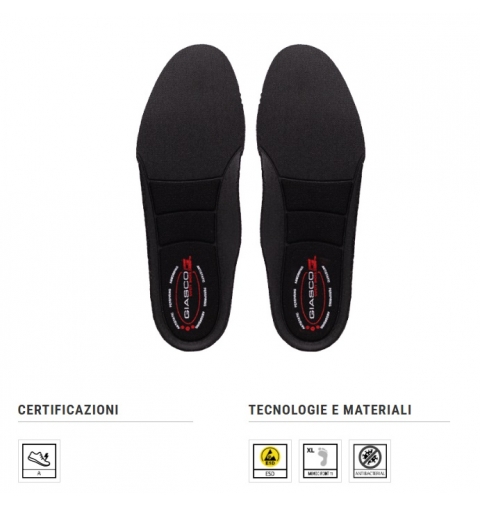 SOLETTA COMFORT SOTTOPIEDE ANATOMICO E ANTISTATICO GIASCO