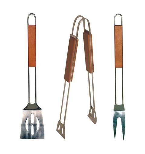 ACCESSORI BARBECUE MANICO LEGNO