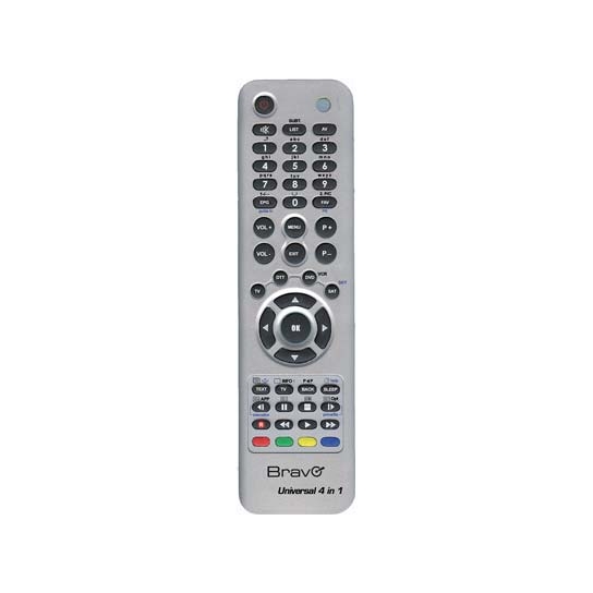 TELECOMANDO TV UNIVERSALE 4 IN 1 BRAVO + DDT + DVD + SKY MEMORIA BANCHI 4 TELECOMANDO TV UNIVERSALE 4 IN 1 BRAVO + DDT + DVD + SKY MEMORIA BANCHI 4