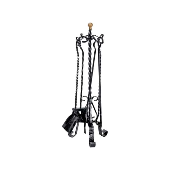 ATTREZZATURE X CAMINO KIT TORTIGLIONE FERRO BATTUTO POMI IN OTTONE 4 PZ H CM 70 ATTREZZATURE X CAMINO KIT TORTIGLIONE FERRO BATTUTO POMI IN OTTONE 4 PZ H CM 70