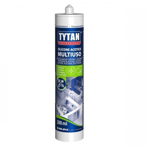 SILICONE ACETICO UNIVERSALE ANTIMUFFA MULTIUSO 280 ML TYTAN