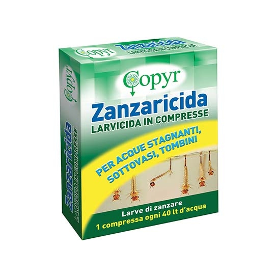 LARVICIDIA ZANZARE PASTIGLIE 12 COMPRESSE DA 2 GR LARVICIDIA ZANZARE PASTIGLIE 12 COMPRESSE DA 2 GR