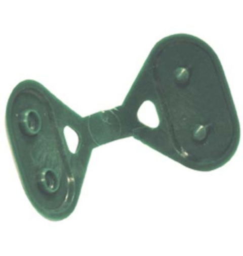 CLIP BOTTONE LEGARETE OMBREGGIANTE TRIANGOLARE VERDE CONFEZIONE 10 PZ