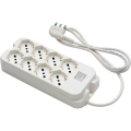 MULTIPRESA CON INTERRUTTORE LUMINOSO CON CAVO 8 PRESE SCHUKO 16 AMPERE