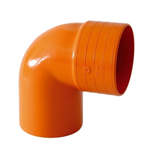 CURVA ARANCIO CHIUSA 90° IN PVC