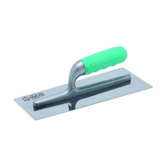 FRATTONE INOX LAMA TRAPEZOIDALE MANICO GOMMA CM 20 X 8 FRATTONE INOX LAMA TRAPEZOIDALE MANICO GOMMA CM 20 X 8