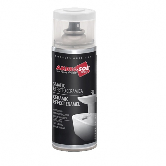 SMALTO BOMBOLETTA SPRAY ACRILICO MULTIUSO EFFETTO CERAMICO/PORCELLANA 400 ML AMBRO-SOL SMALTO BOMBOLETTA SPRAY ACRILICO MULTIUSO EFFETTO CERAMICO/PORCELLANA 400 ML AMBRO-SOL