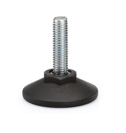 PIEDINO LX REGOLABILE STELO ACCIAIO BASE TECNOPOLIMERO