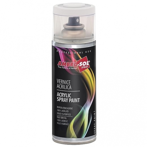 SMALTO BOMBOLETTA SPRAY ACRILICO MULTIUSO ML 400 TRASPARENTE AMBRO-SOL