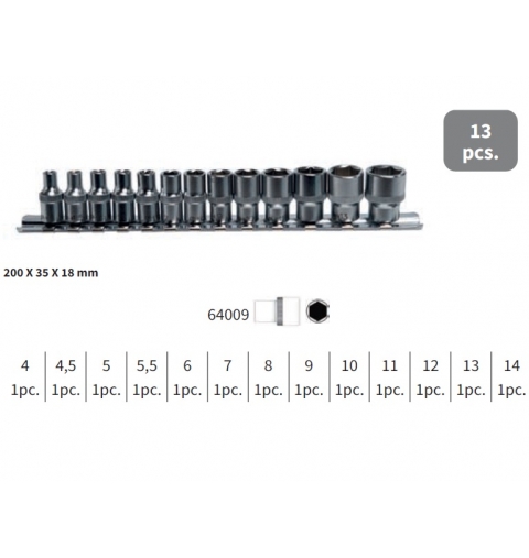 CHIAVI ASSORTIMENTO BUSSOLE DA 1/4 PZ 13 LTI