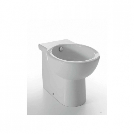 SANITARI EASY ROUND BIDET BIANCO A TERRA MONOFORO SANITARI EASY ROUND BIDET BIANCO A TERRA MONOFORO