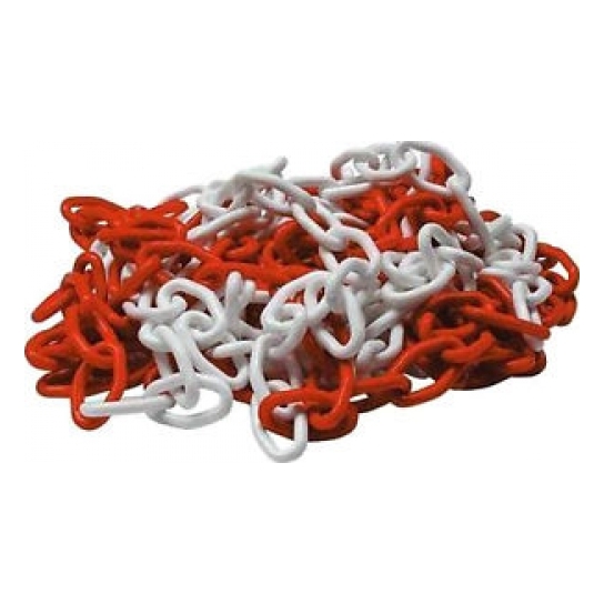 CATENA PLASTICA BIANCA/ROSSA MM 5 ROTOLO 10 MT CATENA PLASTICA BIANCA/ROSSA MM 5 ROTOLO 10 MT