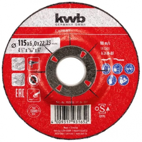 DISCO EXPERT DA TAGLIO PER METALLO Ø MM 115 FORO Ø MM 22,23 SPESSORE MM 3 KWB DISCO EXPERT DA TAGLIO PER METALLO Ø MM 115 FORO Ø MM 22,23 SPESSORE MM 3 KWB