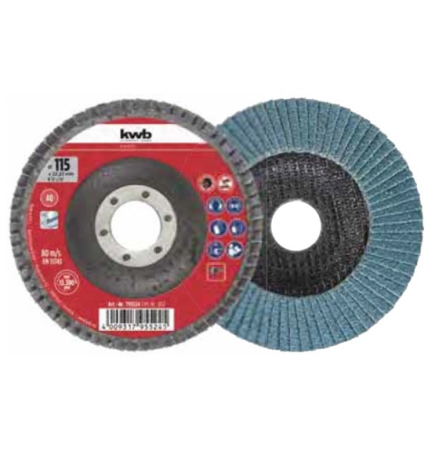 DISCO LAMELLARE IN ZIRCONIO PER INOX E METALLO Ø MM 115 KWB