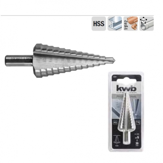 SVASATORE A GRADINO A PUNTA PER METALLO HSS PROFESSIONAL KWB