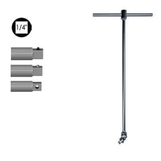 CHIAVE BARRA A T SNODATA X BUSSOLE DA 1/4 M. LUNGHEZZA CM 40 LTI