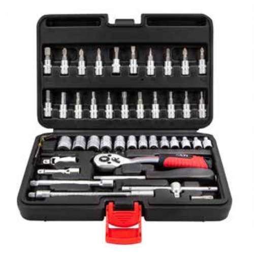 ASSORTIMENTO CHIAVI BUSSOLE + ACCESSORI DA 1/4 PZ 46 VALIGETTA ANTIURTOLTI