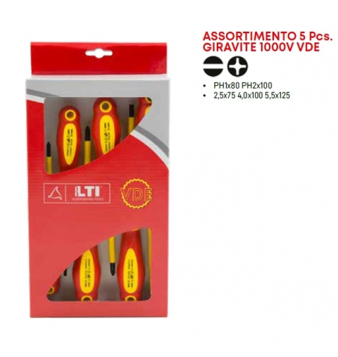 GIRAVITI CONFEZIONE VDE 1000 V. SET 5 PZLTI
