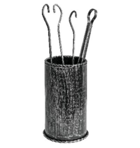 ATTREZZATURE PIANTANA X CAMINO KIT CILINDRO FERRO BATTUTO H.CM 50