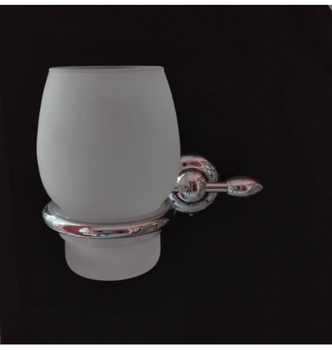 ACCESSORI BAGNO LINEA ECO OLIVA P/SPAZZOLINO OTTONE CROMATO