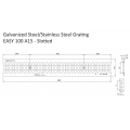 GRIGLIA EASY PER CANALETTE A PIOLI MT 1 ACCIAIO ZINCATO CLASSE A15-EN1433