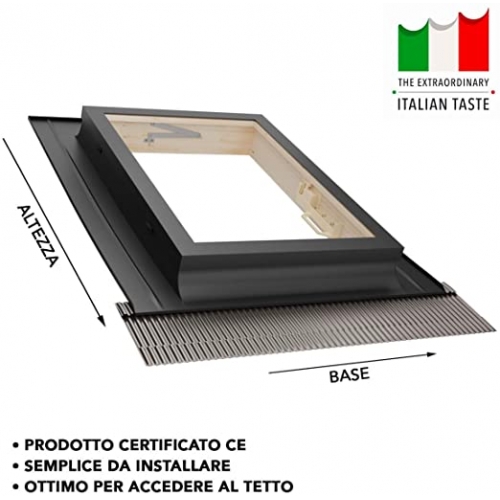 FINESTRA TETTO STAR PLUS CM 45X55 TESTA DI MORO