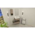 MOBILE BAGNO URBAN MONTI CM 100 BASE LAVABO POLITEK CASSETTIERA PENSILE ANTA 1 RIPIANO A GIORNO SPECCHIO FILO LUCIDO LAMPADA LED