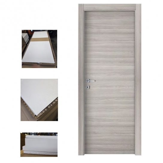 PORTA ANTA BATTENTE REVERSIBILE DA INTERNO OLMO GRIGIO EFFETTO VENATO