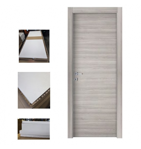 PORTA ANTA BATTENTE REVERSIBILE DA INTERNO OLMO GRIGIO EFFETTO VENATO