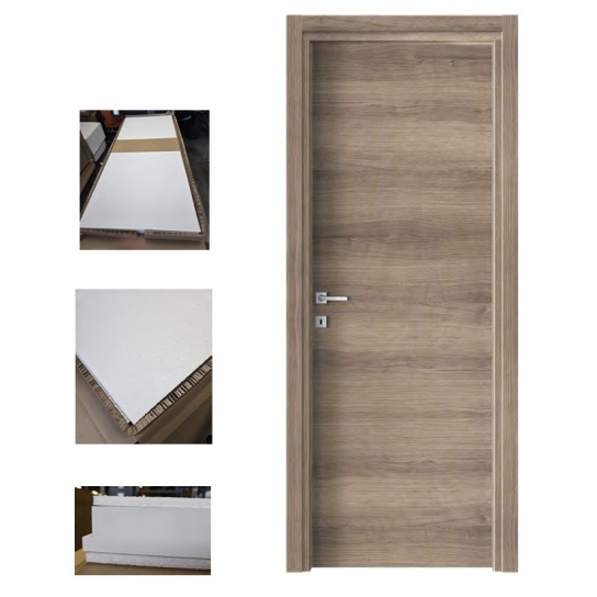 PORTA ANTA BATTENTE REVERSIBILE DA INTERNO OLMO NOCCIOLA EFFETTO VENATO
