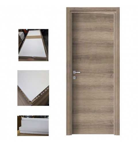 PORTA ANTA BATTENTE REVERSIBILE DA INTERNO OLMO NOCCIOLA EFFETTO VENATO