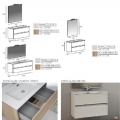MOBILE BAGNO MONTI 05 BASE LAVABO SPECCHIO ILLUMINAZIONE LED