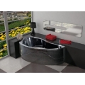 VASCA VENERE CM 170X70/90 ASIMMETRICA FINITURA CROMO PANNELLO FRONTALE